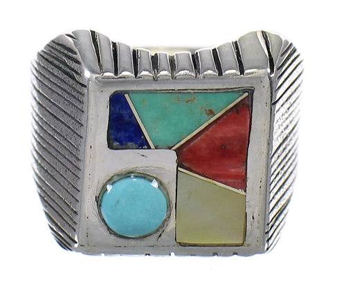 Multicolor Sterling Silver Southwestern Ring Size 5 YX75820
